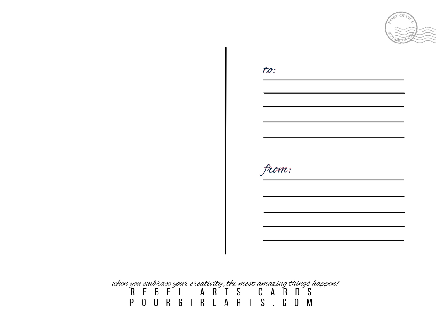 RAD Prints-'No Mask to Wear', Premium Flat Postcard, Pack of 10