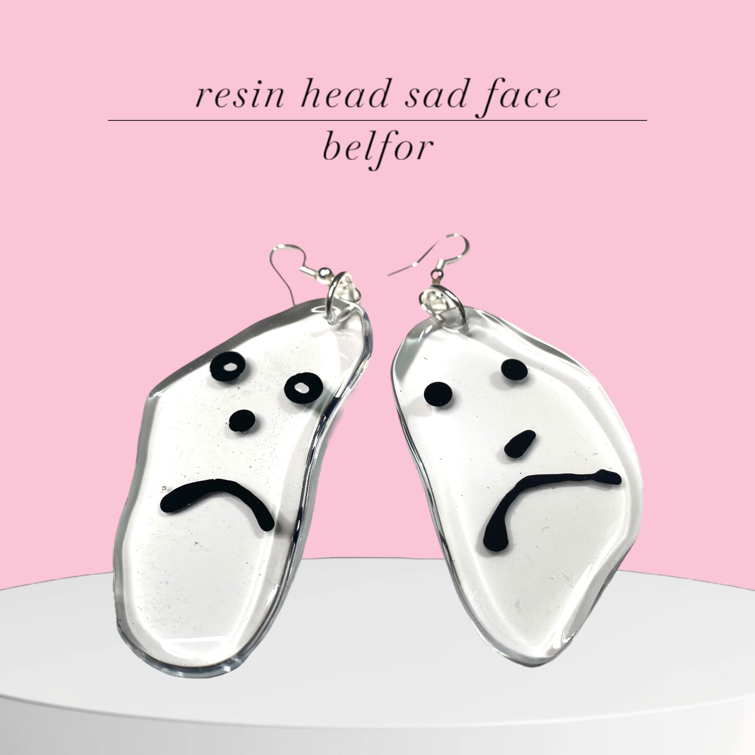 RESIN HEAD EARRINGS