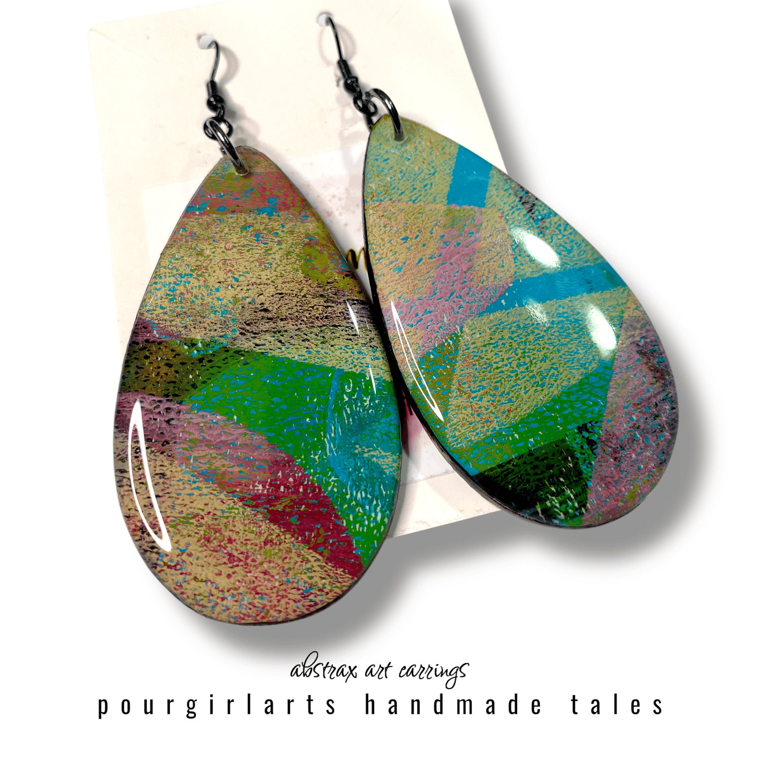 ABSTRAX ART EARRINGS - HANDMADE TALES by POURGIRLARTS