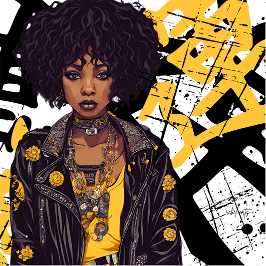 AETHER, BLACK GIRL ROCKER POSTER
