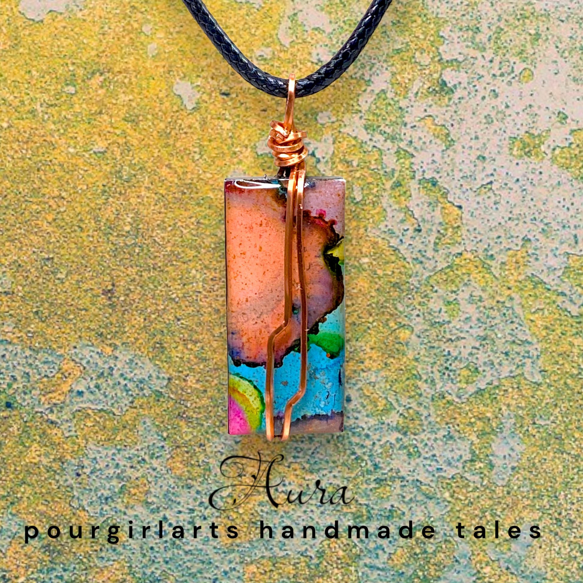 MULTICOLOURED RECTRANGLE STONE NECKLACE BLOTTO 