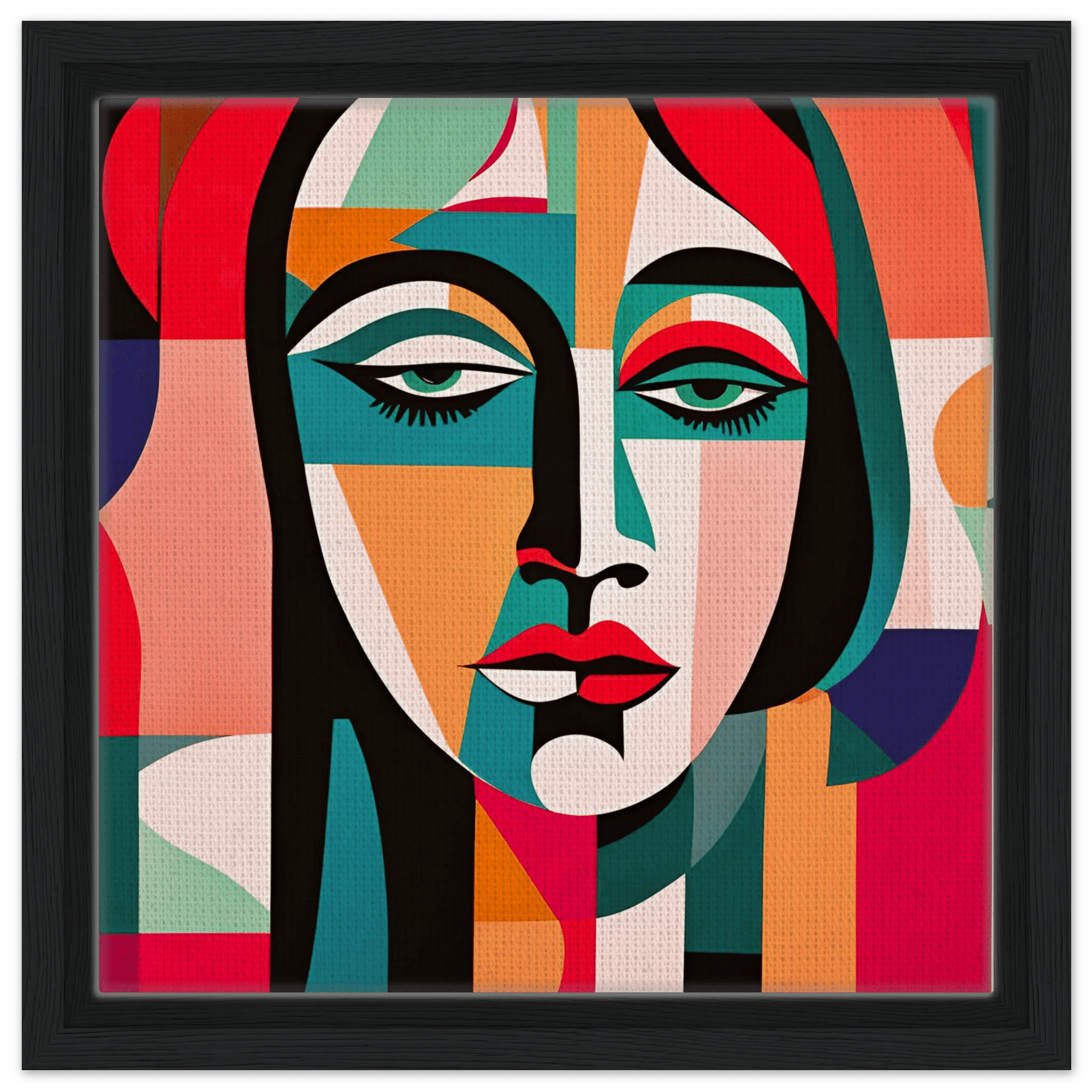 A BRIEF ENCOUNTER, WOOD FRAMED CANVAS 12x12IN - HANDMADE TALES by POURGIRLARTS