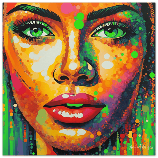 DANI - MUSEUM QUALITY MATTE POSTER PAPER 20x20IN GREEN - HANDMADE TALES by POURGIRLARTS