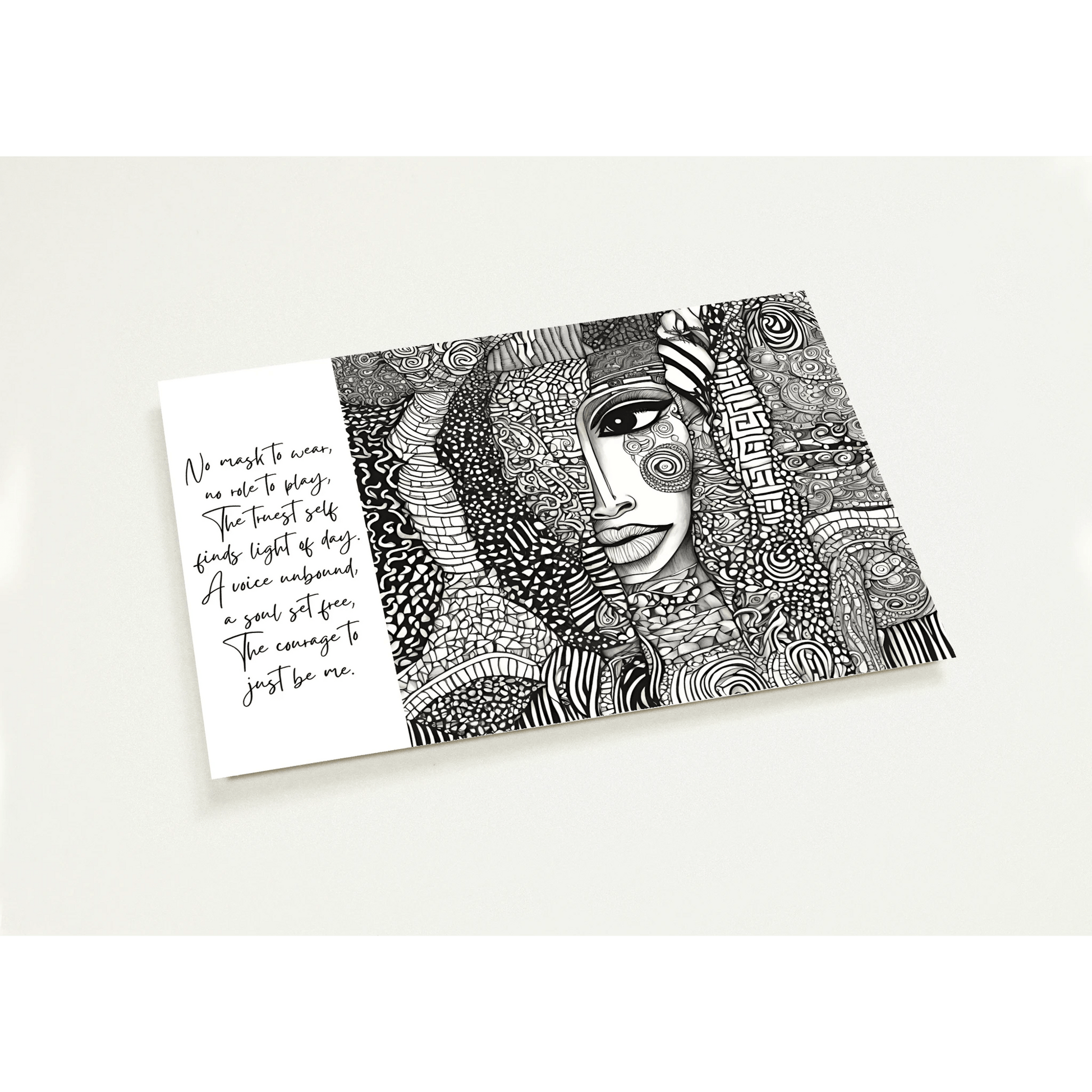 RAD Prints - 'No Mask to Wear', Premium Flat Postcard, Pack of 10 - HANDMADE TALES by POURGIRLARTS