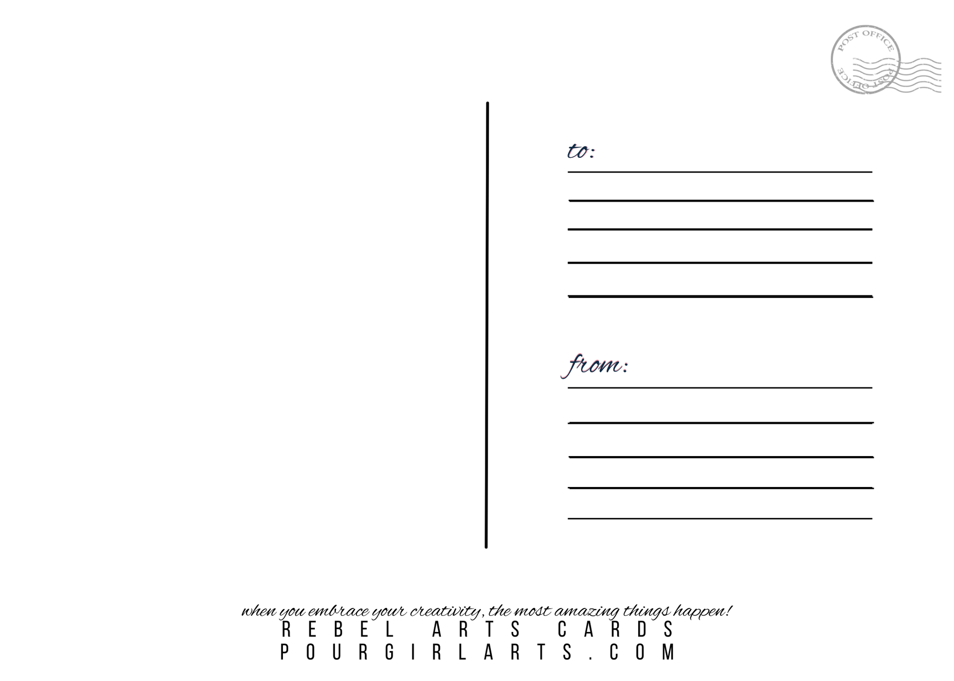 RAD Prints - 'No Mask to Wear', Premium Flat Postcard, Pack of 10 - HANDMADE TALES by POURGIRLARTS